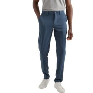 Quince Pants Ultra-Stretch 24/7 Smart Chino Mens 34x32 Ocean Blue LB25369-GCGL01
